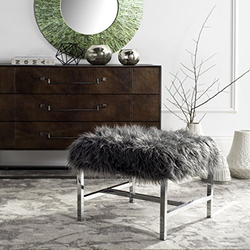 Safavieh Modern Indoor Bench, in Grey, 53 X 53 X 41.91