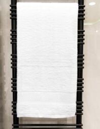 Jenny Sesal Large Plain Bath Towel 90 x 140 cm 100% Cotton with Sponge from Portugal (White)