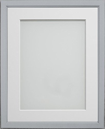 Frame Company Drayton Range 12x10-inch Grey Picture Photo Frame with White Mount For Image Size 8x6-inch
