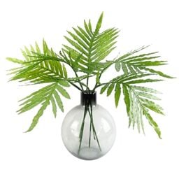 Leaf Design Artificial Flower Display with Vase