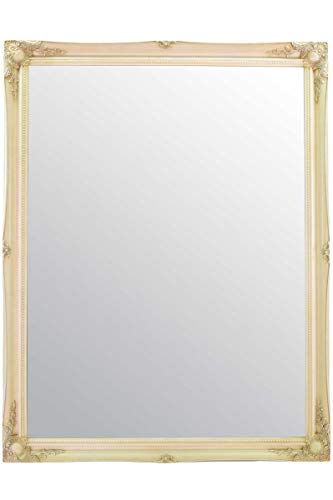 4Ft6 X 3Ft6 137cm X 106cm Large Cream Ornate Shabby Chic Big Wall Mirror
