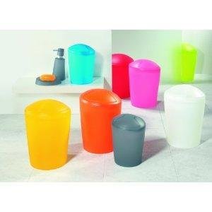 Spirella Moving Waste Bin 2L Frosty Pink 1210466, White, 21 cm