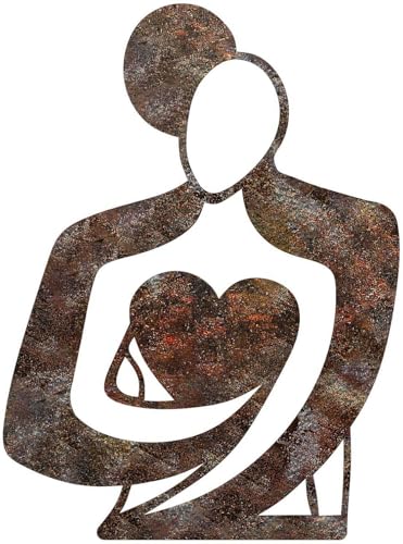 Hand-Painted Decorative Metal Wall Accessory, 70 x 52 cm, 1.5 mm Thick, Antique Finish, Unique Art Piece for Home Decor, Adds Charm & Style