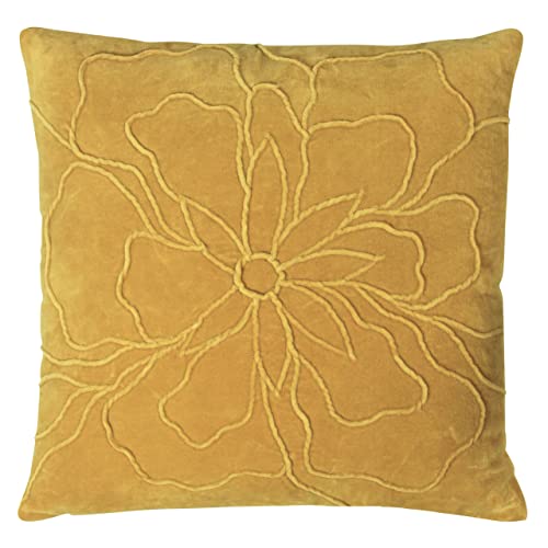 furn. Angeles Polyester Filled Cushion, Cotton, Ochre