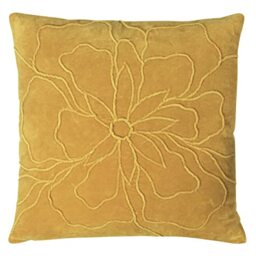 furn. Angeles Polyester Filled Cushion, Cotton, Ochre