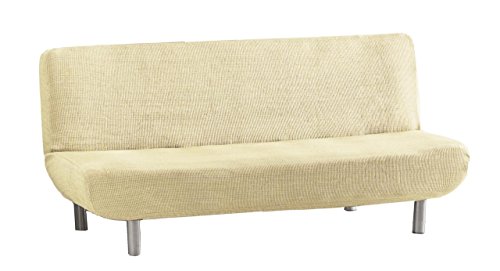 Eysa Aquiles Elastic Clic Clac Sofa Cover 3-Seats, Polyester-Cotton, Ecru, 37 x 29 x 9 cm