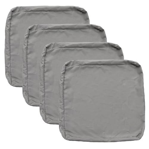 "FLYMEI Patio Cushion Covers, Water Resistant Outdoor Cushion Cover Replacement, Patio Sofa Cushion Covers Only Outdoor Couch Cushion Covers, 25"" X 25"" X 5"", 4 Covers, Grey"