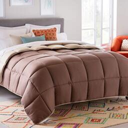 Linenspa 4 Seasons Microfibre Duvet - All Season Duvet - Ultra Soft - Duvet 135 x 200 cm, Sand/Mocha