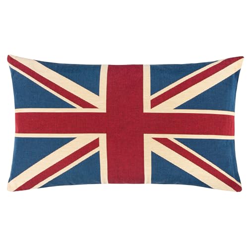 Evans Lichfield Union Jack Cushion Cover, Cotton, Multi, 46 x 32cm