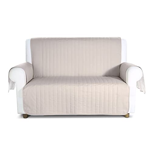 Caleffi 2 Seater Sofa Cover Bicolor Sand Cotton - 78218