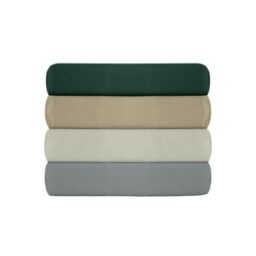 100% Cotton Ranforce Single Fitted Sheet (100 x 200 + 30 cm), Green, 155 Thread Count, Machine Washable at 30°C, Soft, Durable & Comfortable for a Cosy Sleep