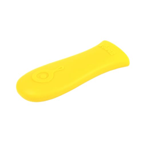 Lodge Classic Silicone Hot Handle Holder, Yellow - Heat-Resistant Cast Iron Skillet Handle Cover, Dishwasher-Friendly Silicone Grip Sleeve, Reusable Accessory