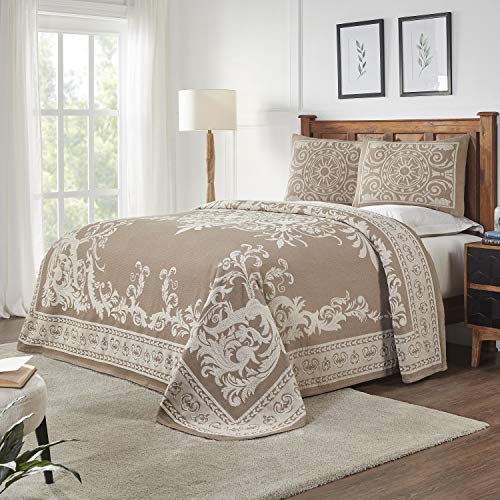 Superior Bedspread, Cotton, Ada Taupe, Queen