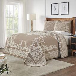 Superior Bedspread, Cotton, Ada Taupe, Queen