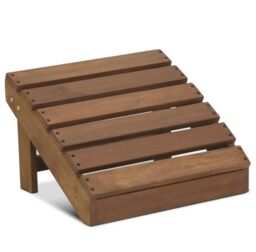 Furinno TIOMAN Outdoor Footstool, Adirondack Foot Stool, Vanity Stool, in Teak Oil, for Patio, Garden, Porch, Natural