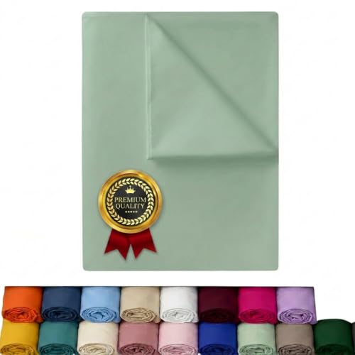 Jenny Sesal Sage Green Cotton Bed Sheet - Durable