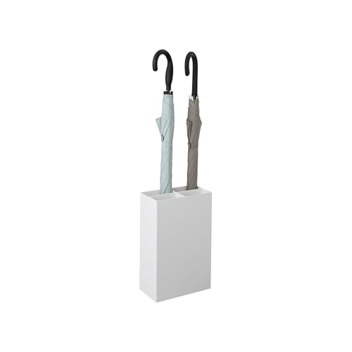 YAMAZAKI 3451 SMART Umbrella Stand, White, Steel/Polypropylene, Minimalist Design, 23.5 x 12 x 36 cm (LxWxH)
