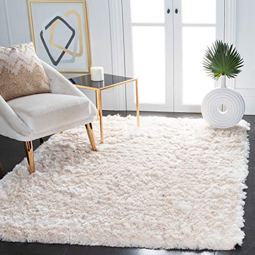 Safavieh Shag Rug for Living Room, Dining Room, Bedroom - Paris Shag Collection, High Pile, in Chocolate, 61 X 91 cm