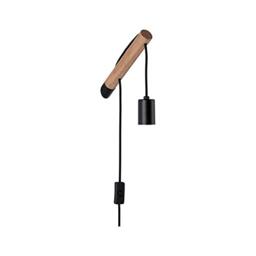 Paulmann 78914 Kian wall luminaire max. 40 watts wall-Mounted Reading lamp Wood, Black Reading luminaire Metal, Wood wall lamp E27