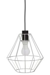 Premier Housewares Chrome Cage Pendant Light Industrial Iron Ceiling Fixture Chandelier Style Ceiling Light Pendant Lighting Ceiling Metal Frame Pendant Light 26 x 128 x 26 cm