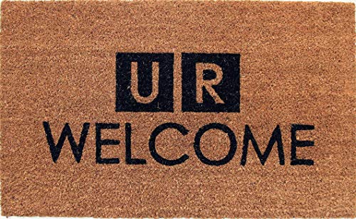 Coco&Coir Natural Coir - Non-Slip - Thick Coir - Premium Quality - Rubber Backed Eco-Friendly - Indoor - Outdoor - Heavy Duty - Entrance Door Mat - 45 x 75 cm (The News)