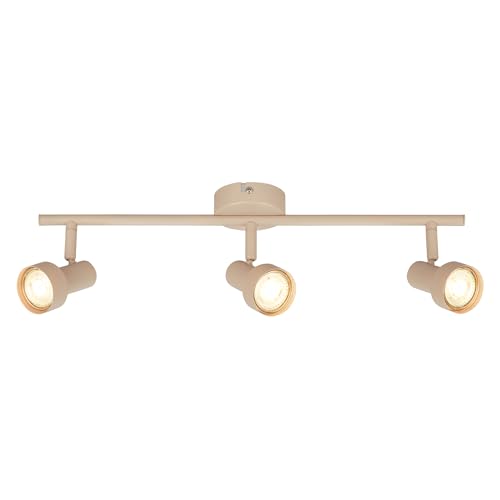 BRILONER - Ceiling Light, Adjustable, GU10 Socket, max. 9W, Spotlight, Ceiling Lights Living Room, Lights for Bedroom, Hallway, Kitchen, Spot Lamp, Lounge, 47.5 cm, Beige