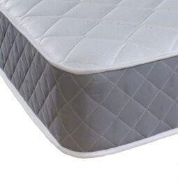 eXtreme comfort ltd Cooltouch Diamond Essential Grey Shorty Mattress 75x175cm, 18cm Deep Foam Free Open Coil Spring Mattress, Quilted Cover, Plush Comfort Support, UK Made Mattress in a Box