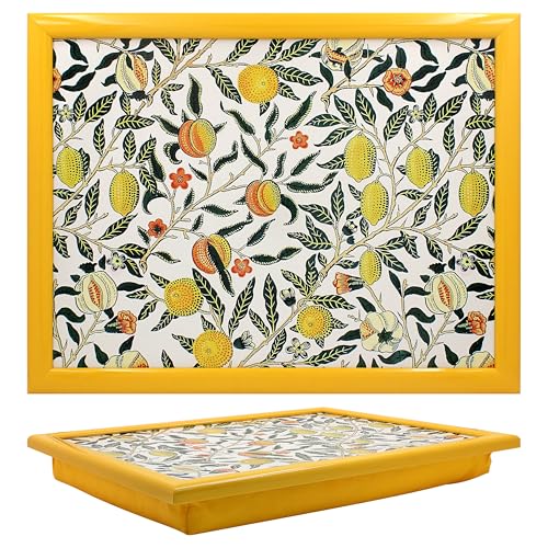 The Leonardo Collection William Morris Fruits Food Serving Laptray - Bean Bag Cushion, Stable Meal Surface, Comfortable Sofa Dining, Lightweight Build, Easy Care, Home Essential