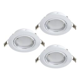 Eglo 3-piece recessed Spotlight Set Peneto, Steel Spots in White