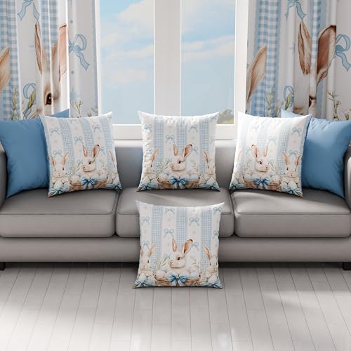 PETTI Artigiani Italiani - Set of 2 Easter Cushion Covers 40x40 cm in Microfibre, Easter Decorative Cushions for Bedroom, Sofa and Living Room, 2 Decorative Pillow Covers, 100% Made in Italy
