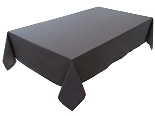 Tablecloth, Table Linen, 100% Cotton, Concept Collection, Choice of Colours and Sizes (Tablecloth - Oval 150 x 350 cm, Basalt Grey)