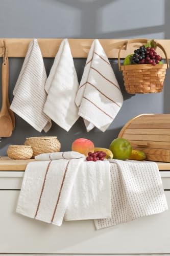 Foutastic Wash Towel Set (6 Pieces) Cream 30 x 50 cm - 100% Cotton Machine Washable at 30 C - Soft, Absorbent and Durable for Everyday Use