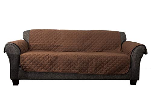 Quick Fit Reynold Reversible Water Resistant Microfiber Chair Cover with Pockets, Sage-Chocolate (Case Pack = 6)