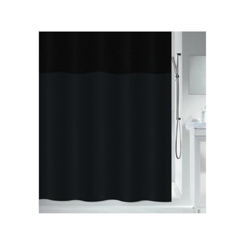 Spirella Urbanko Polyester Shower Curtain 180 x 200 cm Black