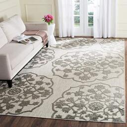 Safavieh Traditonal Indoor Woven Rectangle Area Rug, Cottage Collection, COT912, in Cream / Grey, 160 X 231 cm for Living Room, Bedroom or Any Indoor Space