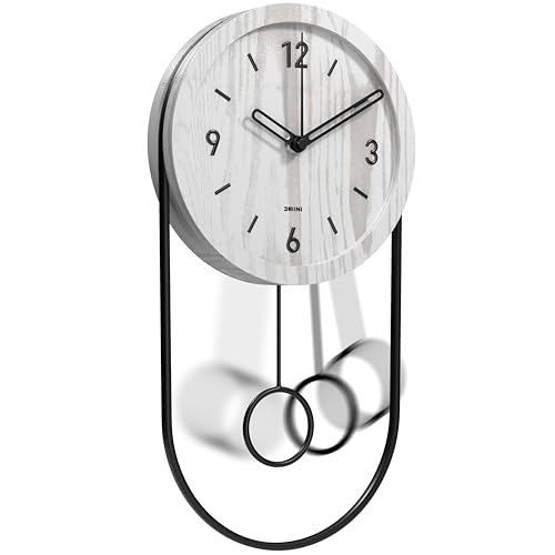 Driini Modern Wooden Pendulum Clock (Black) (White)