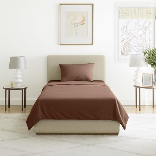 Lavish Home 1200 3-Piece Sheet Set, Twin, Chocolate