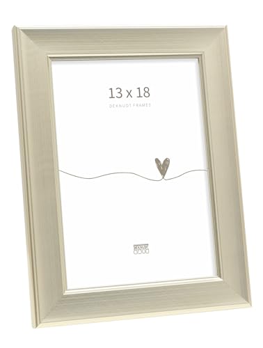 Deknudt Frames - classic photo frame for 13 x 18 cm photo - silver - for photos, posters or posters - S244D1 - to stand or hang
