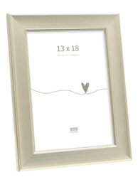Deknudt Frames - classic photo frame for 13 x 18 cm photo - silver - for photos, posters or posters - S244D1 - to stand or hang