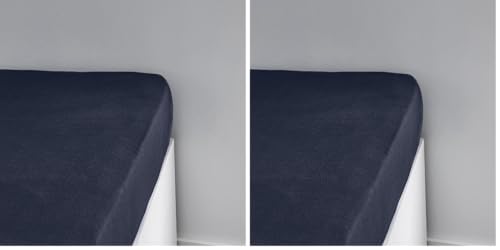 TODAY Essential Fitted Sheet 90 x 190 cm Jersey 100% Cotton Plain (Pack of 2)