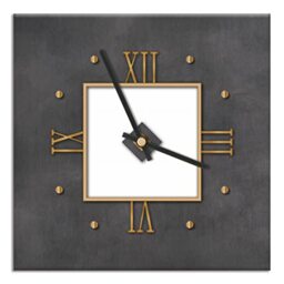 Mareli Wall clock covered with matt laminated paper - Suitable for living room, kitchen, office - Silent mechanism