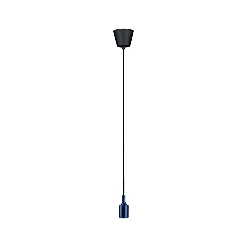 Paulmann 78430 Pendant luminaire Neordic Ketil max 60 watt lamp (not Included) Pendant luminaire Midnight Blue, Black Silicone, Plastic E27
