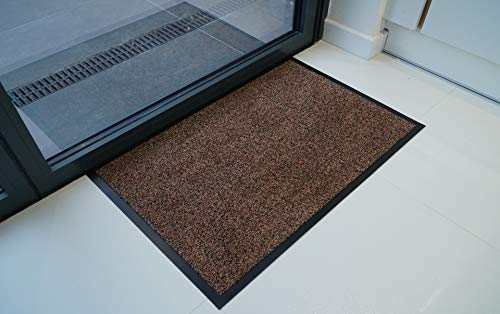 Serdim Rugs Non Slip Dirt Rubber Edged Barrier Mats, Gold, 60 x 180 cm (2' x 6')