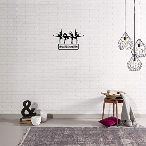 Homemania Wall Decoration, Metal, Black, 50 x 0.4 x 33 cm
