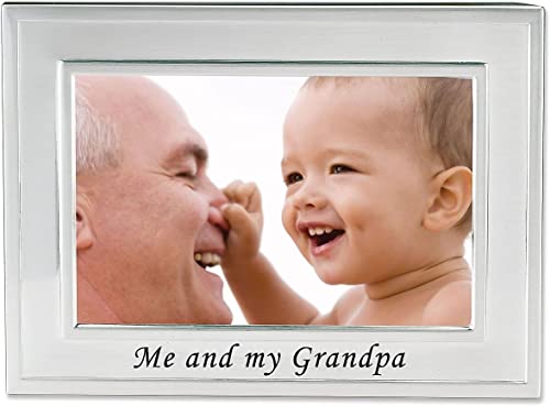 Lawrence Frames Me and My Grandpa Silver Plated 6x4 Picture Frame - Me And My Grandpa Design