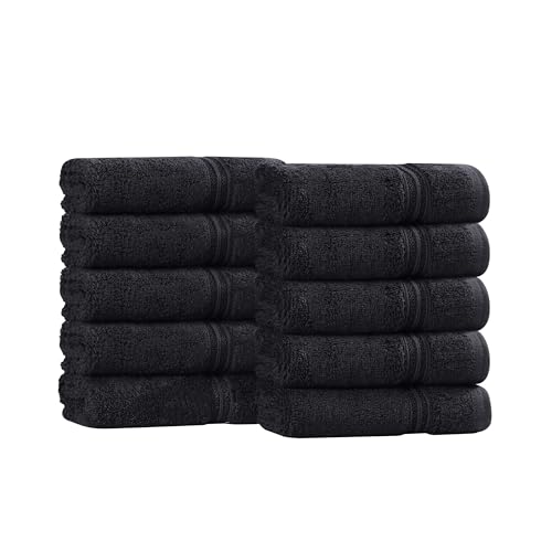 Superior Set, Cotton, Black, Face Towel