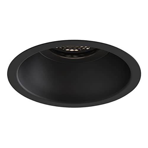 Astro Minima Slimline Round Fixed Fire-Rated IP65 Bathroom Downlight - IP65 Rated - (Matt Black), GU10 LED Lamp, Designed in Britain - 1249035-3 Years Guarantee