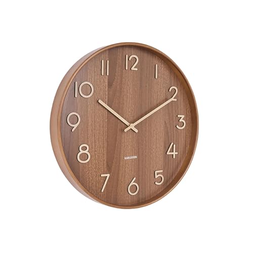 Karlsson Pure L-Dark Linden Wall Clock Diameter 60 x Depth 5.4 cm Lime Wood