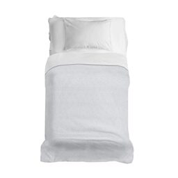 PENSIERI DELICATI Bedspread 220 x 280 cm, 100% Cotton Pique Single Sheet, Ideal as a Furnishing Towel, Double Bed Blanket, Grey Dublin Design, 100% Made in Italy