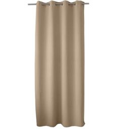ED ENJOY HOME Fire Blackout Curtain with Eyelets, Natural, 140 x 260 cm, Flame Retardant Category M1, 100% Polyester, Flame Collection